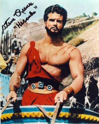 Steve Reeves in Chariot in Hercules