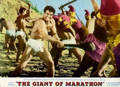 Steve Reeves swings a club in Giant of Marathon