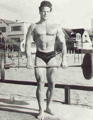 Steve Reeves at the original Muscle Beach